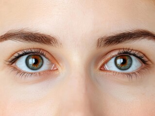 Obraz premium Before and after image of a person receiving corrective lenses treatment, showing blurred vision turning into clear sight, vision improvement, treatment results