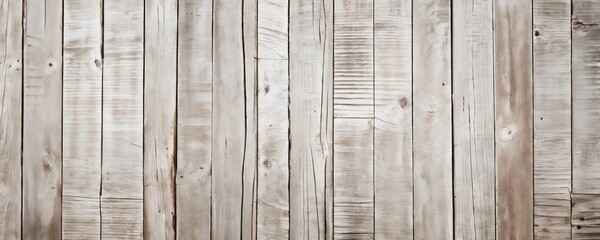 Obraz premium Natural weathered wooden planks arranged horizontally, showcasing grain patterns and texture in a well-lit interior space