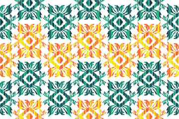 Abstract Geometric Ethnic Pattern design for background, carpet, wallpaper, clothes, wrapping, fabric, embroidery style vector illustration.