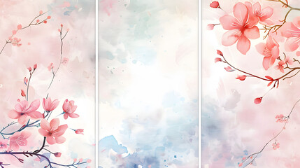 Triple Frame Background watercolor