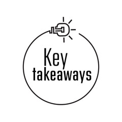 Key takeaways text on white background	