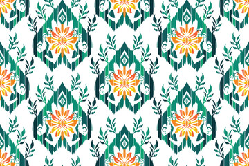 Abstract Geometric Ethnic Pattern design for background, carpet, wallpaper, clothes, wrapping, fabric, embroidery style vector illustration.