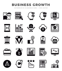 Business Growth icon pack for your website. mobile. presentation. and logo design.