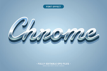 chrome editable text effect. minimalist graphic style