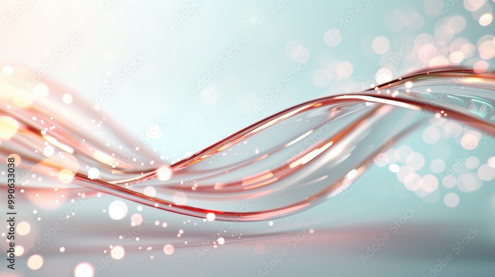 Poster abstract bokeh and blur effects intertwine beautifully against a pure white background, delivering a