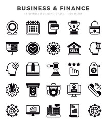 Business & Finance Lineal Filled icons. Vector Lineal Filled illustration.