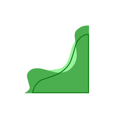 green wave corner border decoration