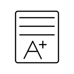 Fototapeta premium exam line icon