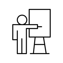 teacher line icon