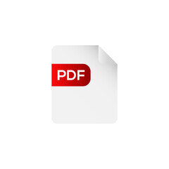 Pdf file document icon. Pdf text document