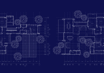 Floor plan designed building on the drawing.
