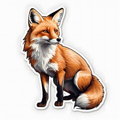 Obraz premium red fox vulpes, Sticker