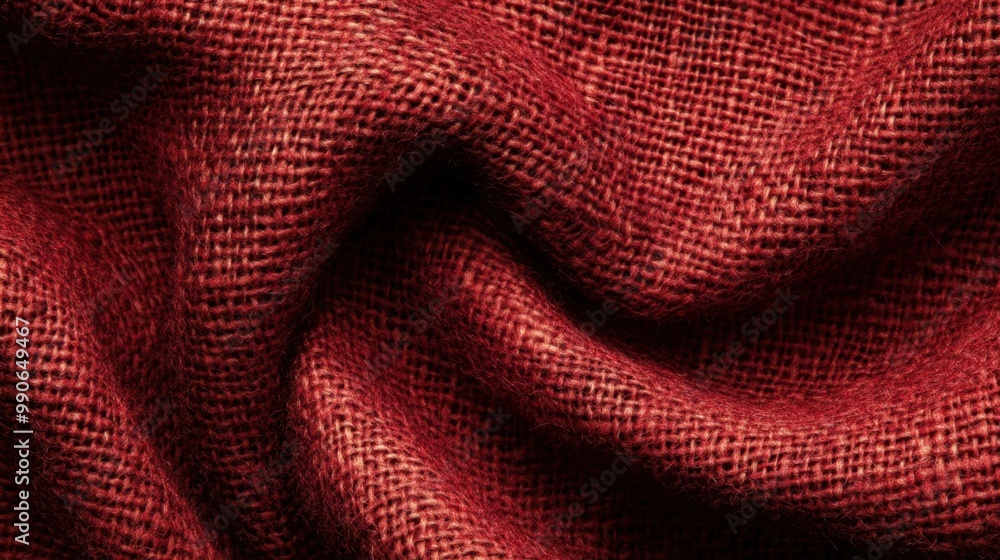 Wall mural detailed fabric texture pattern with intricate weaves and soft lighting, creating a tactile and cozy