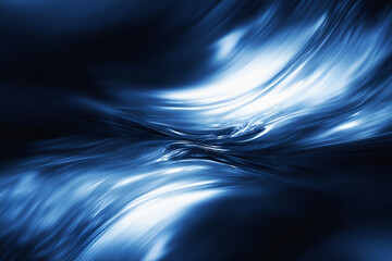 Abstract blue background with cosmic waves