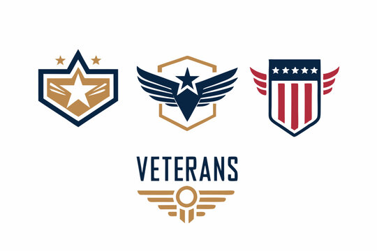 Veterans emblems: patriotic symbols of honor and service