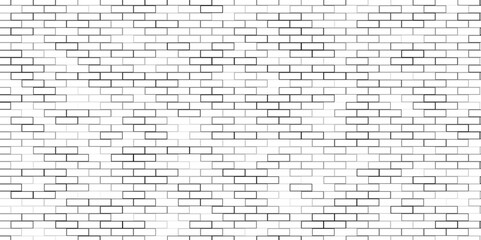 White brick patterned background wallpaper, Realistic decorative background.