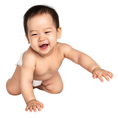Crawling baby png clipart, transparent background