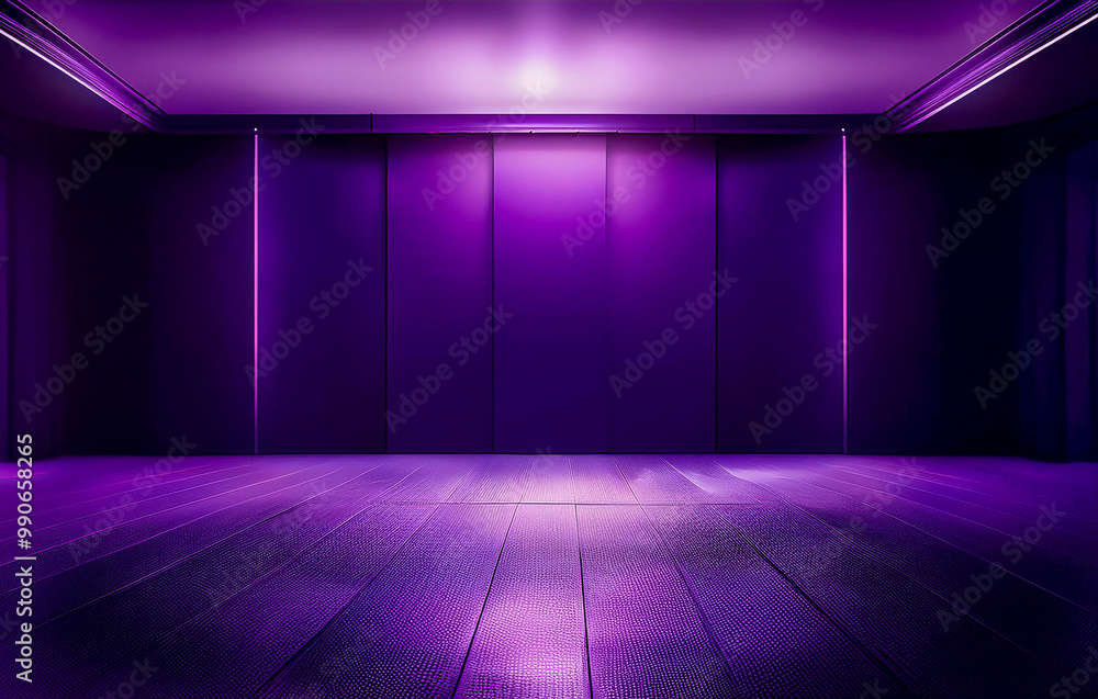 Poster dark violet purple background with architecture minimalism perspective lux empty open space for copy