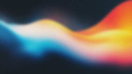 abstract background with blurred wavy lines in blue and orange colors