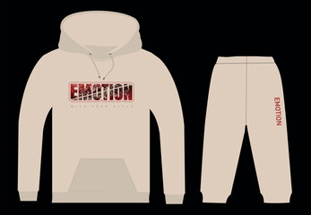 Hoodie Design Emotion Abstract Vector