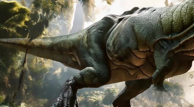 T-Rex Roaming in a Dense Forest