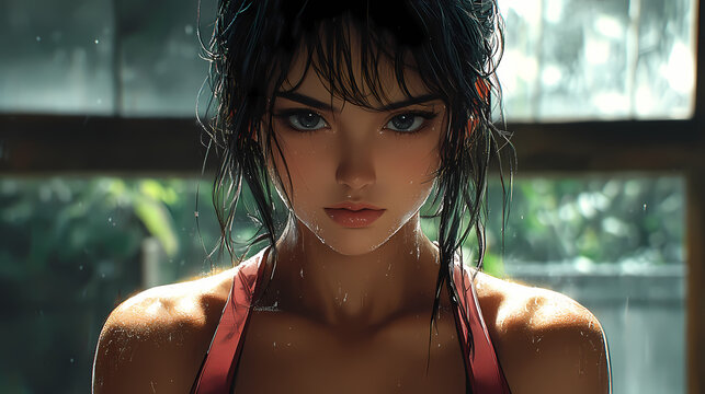 Strong Buff Character &ndash; Anime Manga Style