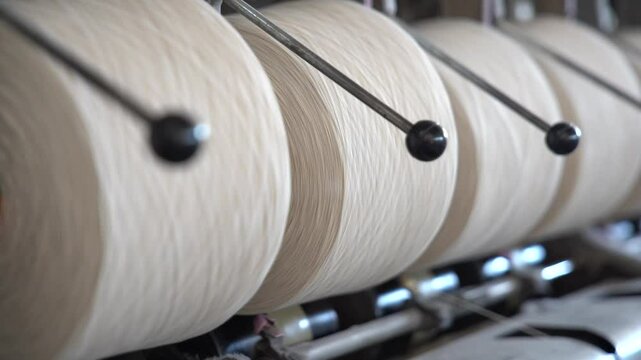 thread winding machine in spinning mill