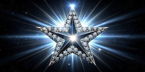 Against the canvas of night, a fiery diamond appears, ablaze with an inner light, its beauty enhanced by