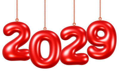 Number 2029 balloon and ornament