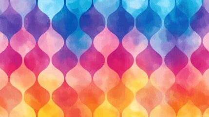 A colorful seamless tie dye shibori print showcases a unique batik pattern, blending vibrant shades in a rhythmic flow, ideal for fabric and wallpaper designs infused with modern artistry.