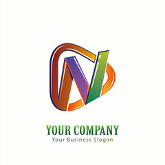 N  lettering logo is simple, easy to understand and authoritative