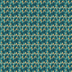Fototapeta premium Art Deco-inspired pattern with intricate geometric shapes, metallic accents, and sleek lines. Incorporate gold and deep emerald hues to evoke a luxurious 1920s vibe.