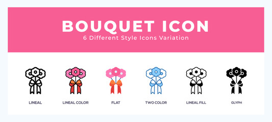 Bouquet symbol. logo. icon vector illustration.