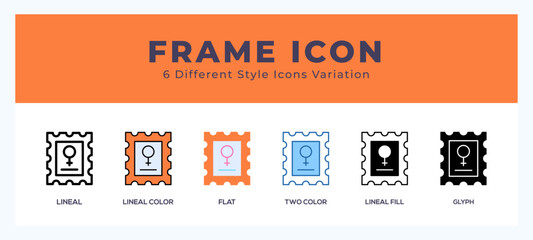 Frame icons set of simple vector illustration.