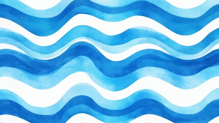 A vibrant seamless pattern showcases beautifully flowing blue waves against a crisp white backdrop, perfect for vibrant design projects and artistic endeavors.