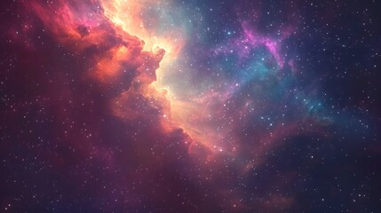 Fototapeta premium A Cosmic Canvas of Nebulas and Stars