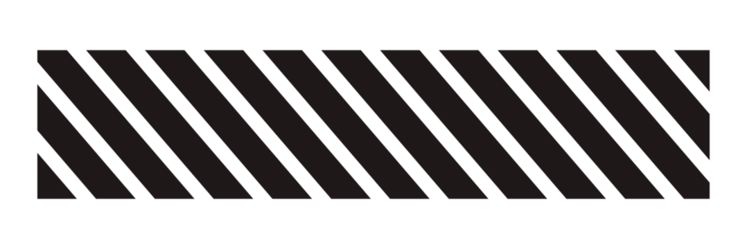Black striped triangle png shape, transparent background