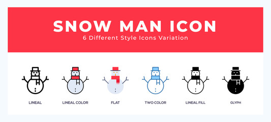 Fototapeta premium Snowman icon for web. mobile apps and ui.