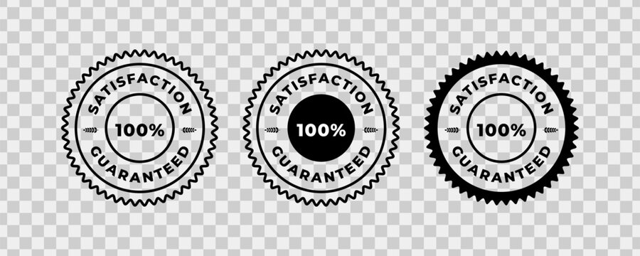 100 percent satisfaction guaranteed vector illustration