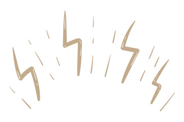 Lightning burst png element, transparent background