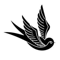 Naklejka premium Flying bird png, animal illustration, transparent background
