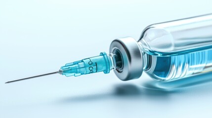 Hypodermic Syringe with Vaccine Medication for Pandemic Outbreak Prevention