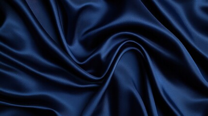 Fototapeta premium An image showcasing luxury royal blue silk fabric with a smooth, flowing texture, depicting sophistication, elegance, and a refined aesthetic, perfect for high-end designs.