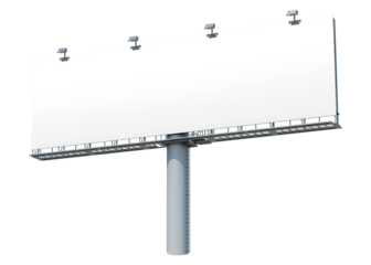 Png blank billboard sticker, transparent background