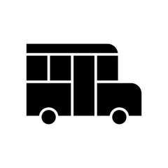 school bus glyph icon