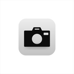 Photo application for mobile phone. Video icon in modern style. Camera app for phone.