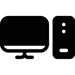 Simple vector icon pc