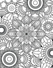 flower new adult Coloring Book pages