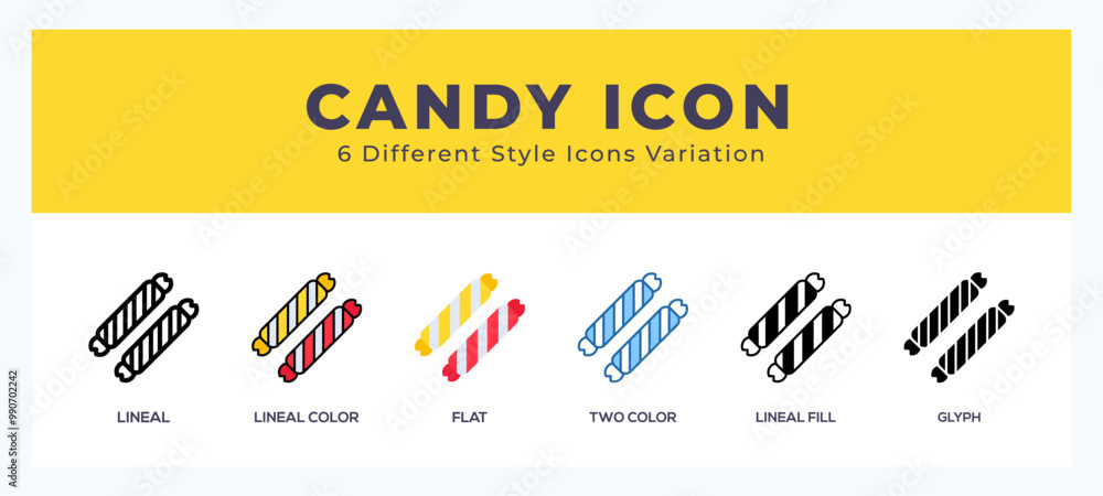 Poster candy icon for web. mobile apps and ui.