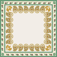 Provencal Paisley pattern in christmas colours